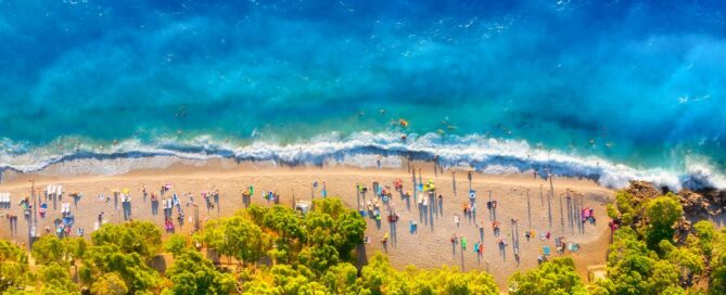 Overhead view of a Maui Hawaii beach